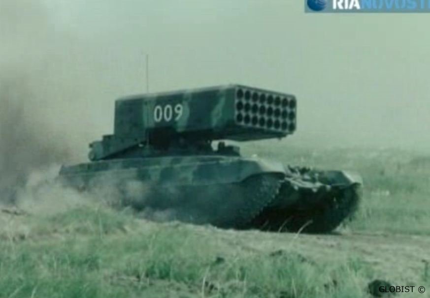 Putin-Orgel TOS1 den Syrischen Terroristen ein Höllenfeuer