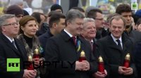 Geschmacklos? Poroschenko, Tusk und Gauck lachen bei Gebet für die Maidanopfer