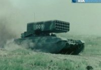 Putin-Orgel TOS1 den Syrischen Terroristen ein Höllenfeuer